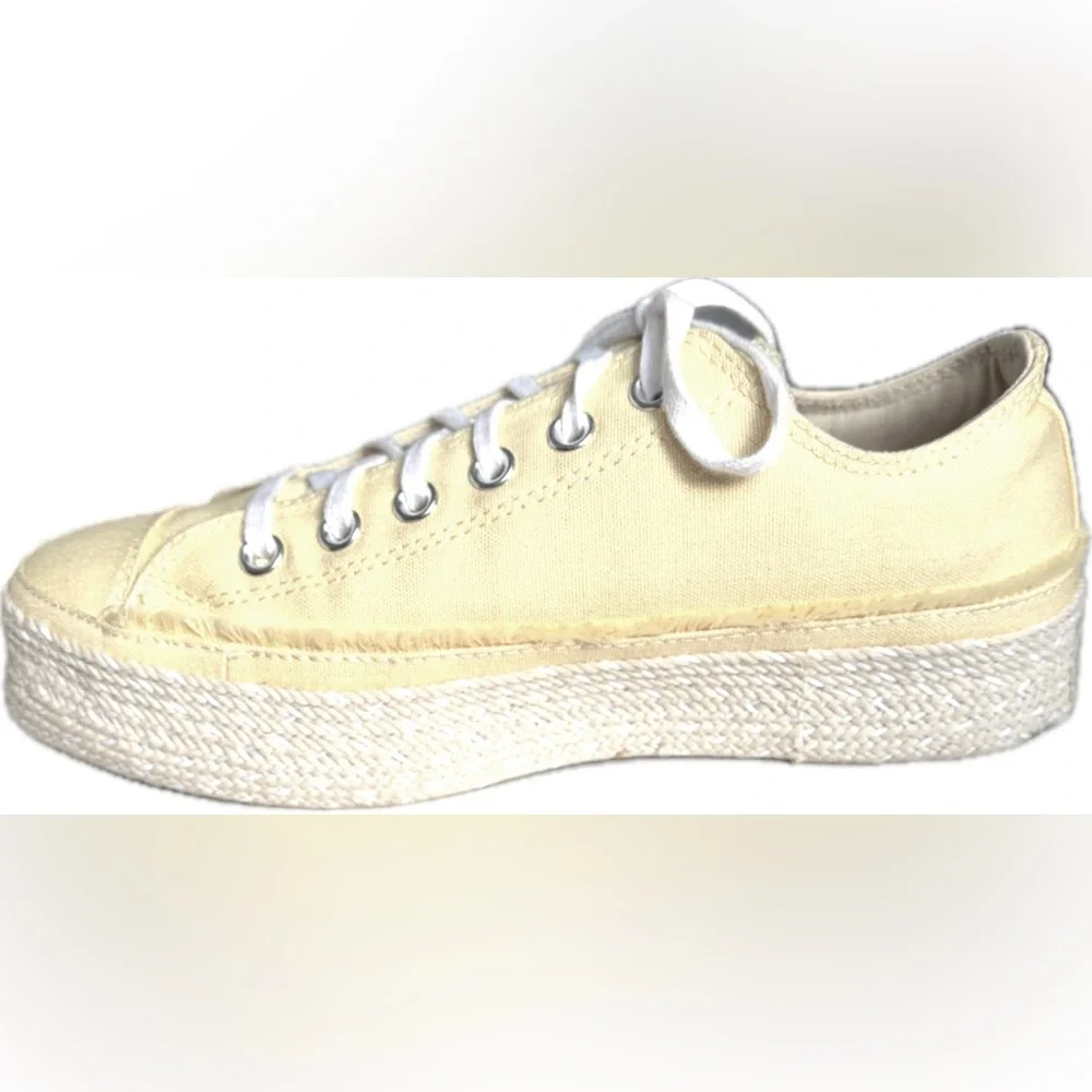 Converse Chuck Taylor Hard to Find All Star Espadrille Sneakers Yellow Size 9.5 - Picture 8 of 16